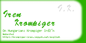 iren krompiger business card